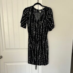 A new day flutter sleeve dress with sash